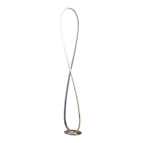 Infinity effect LED floor lamp in chrome