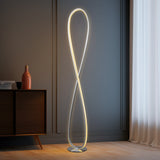 Infinity effect LED floor lamp in chrome