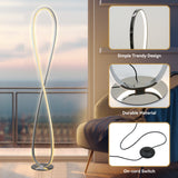Infinity effect LED floor lamp in chrome