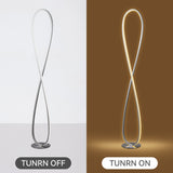 Infinity effect LED floor lamp in chrome