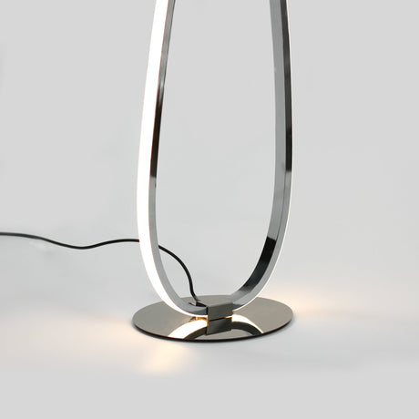 Infinity effect LED floor lamp in chrome