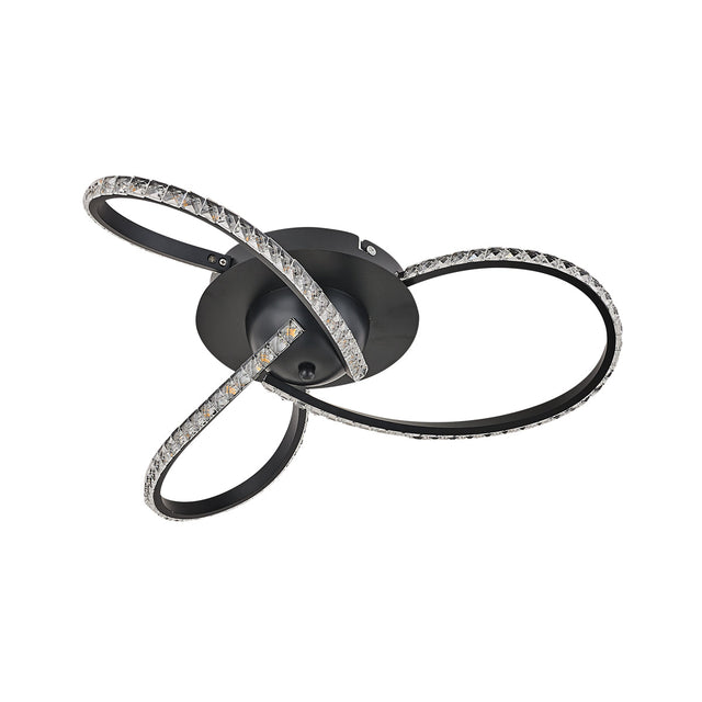 Irie Dimmable 3-Light LED Ceiling Light — Black — Allure Home Collections