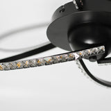 Irie Dimmable 3-Light LED Ceiling Light — Black — Allure Home Collections