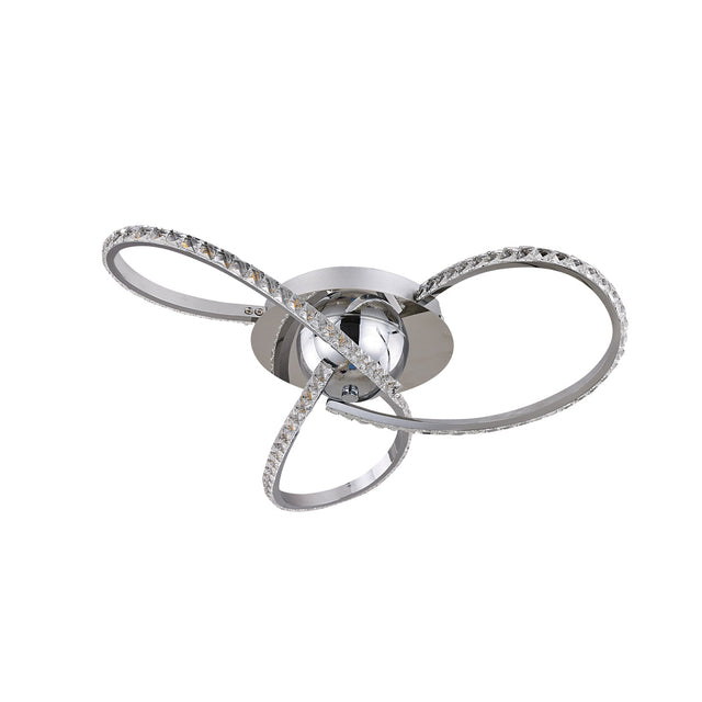Irie Dimmable 3-Light LED Ceiling Light — Chrome — Allure Home Collections