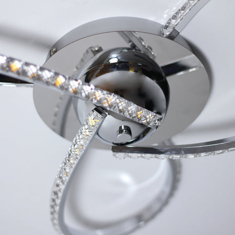 Irie Dimmable 3-Light LED Ceiling Light — Chrome — Allure Home Collections