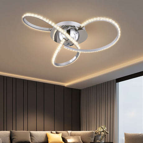 Irie Dimmable 3-Light LED Ceiling Light — Chrome — Allure Home Collections
