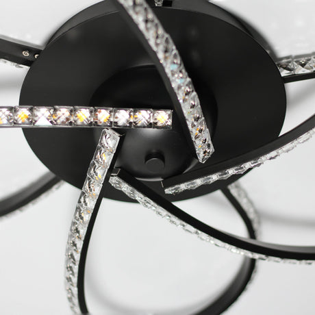 Irie Dimmable 5-Light LED Ceiling Light — Black — Allure Home Collections