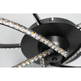 Irie Dimmable 5-Light LED Ceiling Light — Black — Allure Home Collections