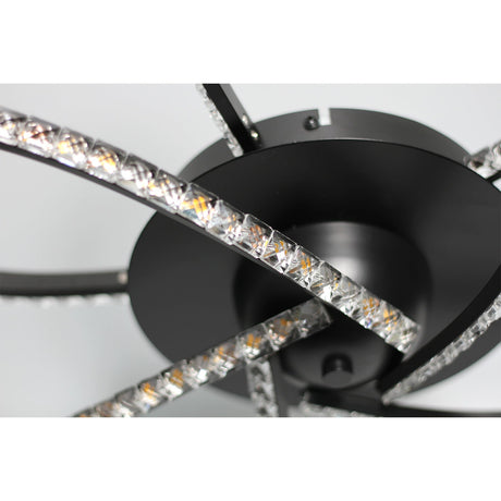 Irie Dimmable 5-Light LED Ceiling Light — Black — Allure Home Collections