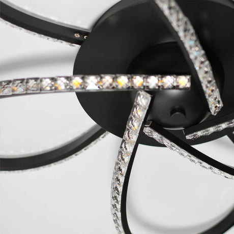 Irie Dimmable 5-Light LED Ceiling Light — Black — Allure Home Collections