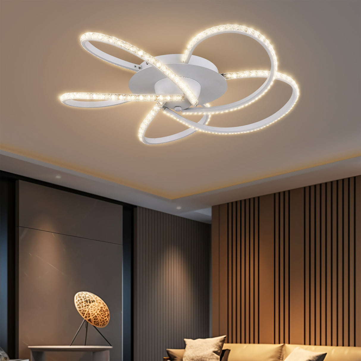 Irie Dimmable 5-Light LED Ceiling Light — White — Allure Home Collections