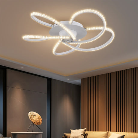 Irie Dimmable 5-Light LED Ceiling Light — White — Allure Home Collections