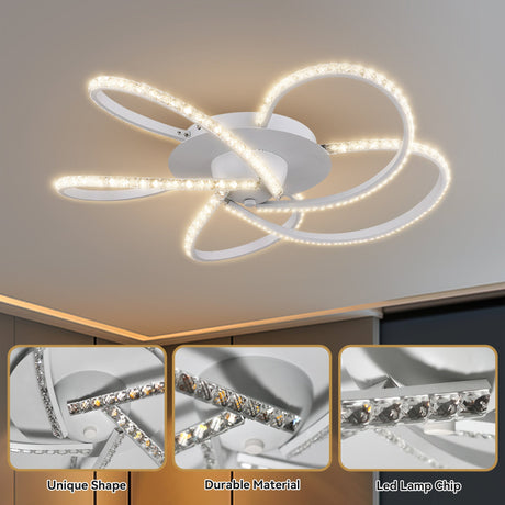 Irie Dimmable 5-Light LED Ceiling Light — White — Allure Home Collections