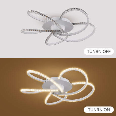 Irie Dimmable 5-Light LED Ceiling Light — White — Allure Home Collections