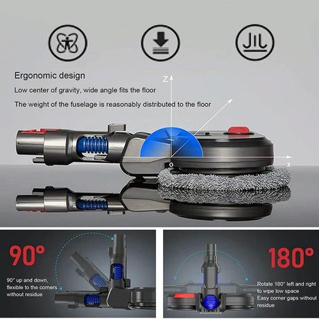 Electric Vacuum Cleaner with Mopping Head