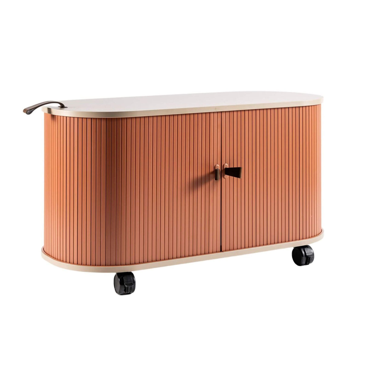 FITIN Rollin Mobile Roller Shutter Storage Cabinet — Adjustable Shelves and Wheels — Allure Home Collections