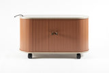FITIN Rollin Mobile Roller Shutter Storage Cabinet — Adjustable Shelves and Wheels — Allure Home Collections