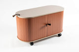 FITIN Rollin Mobile Roller Shutter Storage Cabinet — Adjustable Shelves and Wheels — Allure Home Collections
