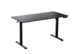 Mandurah black electric standing desk with 140cm melamine top in a home office