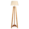 155cm Bamboo Tripod Floor Lamp with Beige Linen Shade — Allure Home Collections