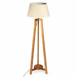 155cm Bamboo Tripod Floor Lamp with Beige Linen Shade — Allure Home Collections