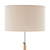 Adjustable Bamboo Tripod Floor Lamp with Table