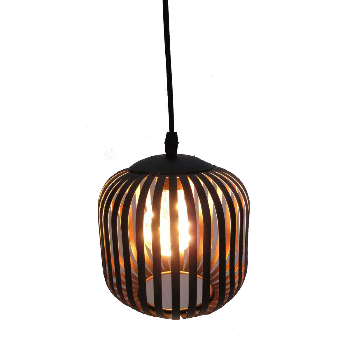 Hanging Metal LED Pendant Lamp with Built-In Timer — Battery Operated — Allure Home Collections
