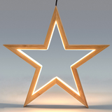Ceiling Bamboo Star LED Pendant Lamp