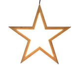 Large Bamboo Star LED Hanging Lamp Set