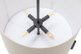 Modern Scandi Pendant Lamp with Linen Shade — Matte Black — Allure Home Collections