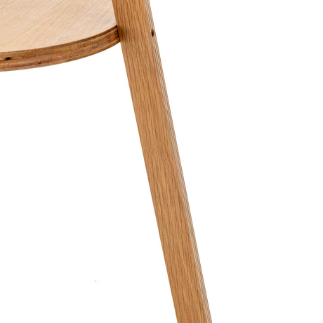 Natural Rubberwood Tripod Floor Lamp with Round Shelf and Linen Shade — Allure Home Collections