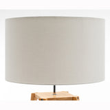 Natural Wood Floor Lamp with Shelves