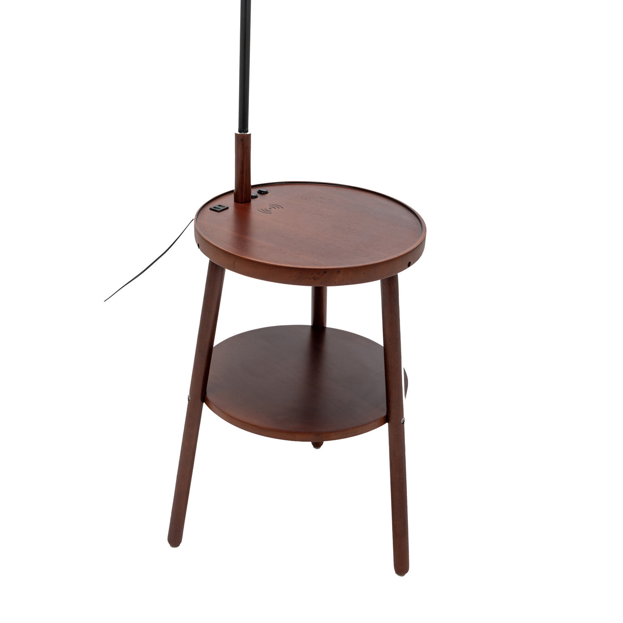 Tripod Floor Lamp with Storage and USB Charger
