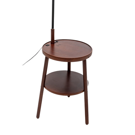 Tripod Floor Lamp with Storage and USB Charger