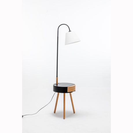 Elegant Tripod Lamp with Storage and USB Charger