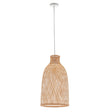 Natural Woven Bamboo Cone Pendant Lamp — Boho Bell Shade — Allure Home Collections