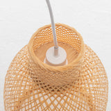 Natural Woven Bamboo Cone Pendant Lamp — Boho Bell Shade — Allure Home Collections