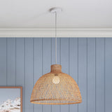 Natural Hand-Woven Bamboo Dome Pendant Lamp — Allure Home Collections