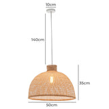 Natural Hand-Woven Bamboo Dome Pendant Lamp — Allure Home Collections