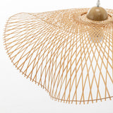 Natural Hand Woven Bamboo Wave Pendant Light Large