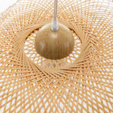 Natural Hand Woven Bamboo Wave Pendant Light Large