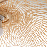 Natural Hand Woven Bamboo Wave Pendant Light Large