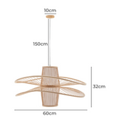 Elysian Breeze Double Bamboo Pendant Lamp