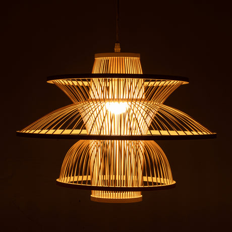 Aurora Hand-Woven Bamboo 3-Layer Pendant Lamp