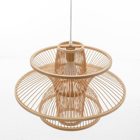 Aurora Hand-Woven Bamboo 3-Layer Pendant Lamp
