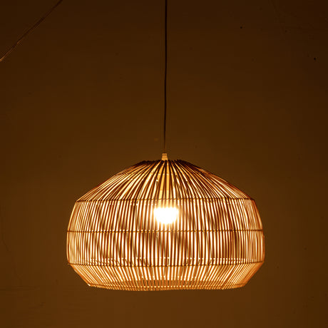 Solara Sphere Natural Hand-Woven Bamboo Cage Pendant Lamp — Allure Home Collections