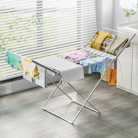 Electric Heated Folding Clothes Dryer Rack