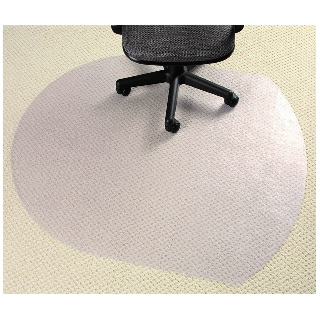 PVC Office Chair Mat, Low Pile Carpet Protector 124x99cm