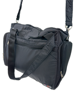 Black baby nappy changing travel tote bag