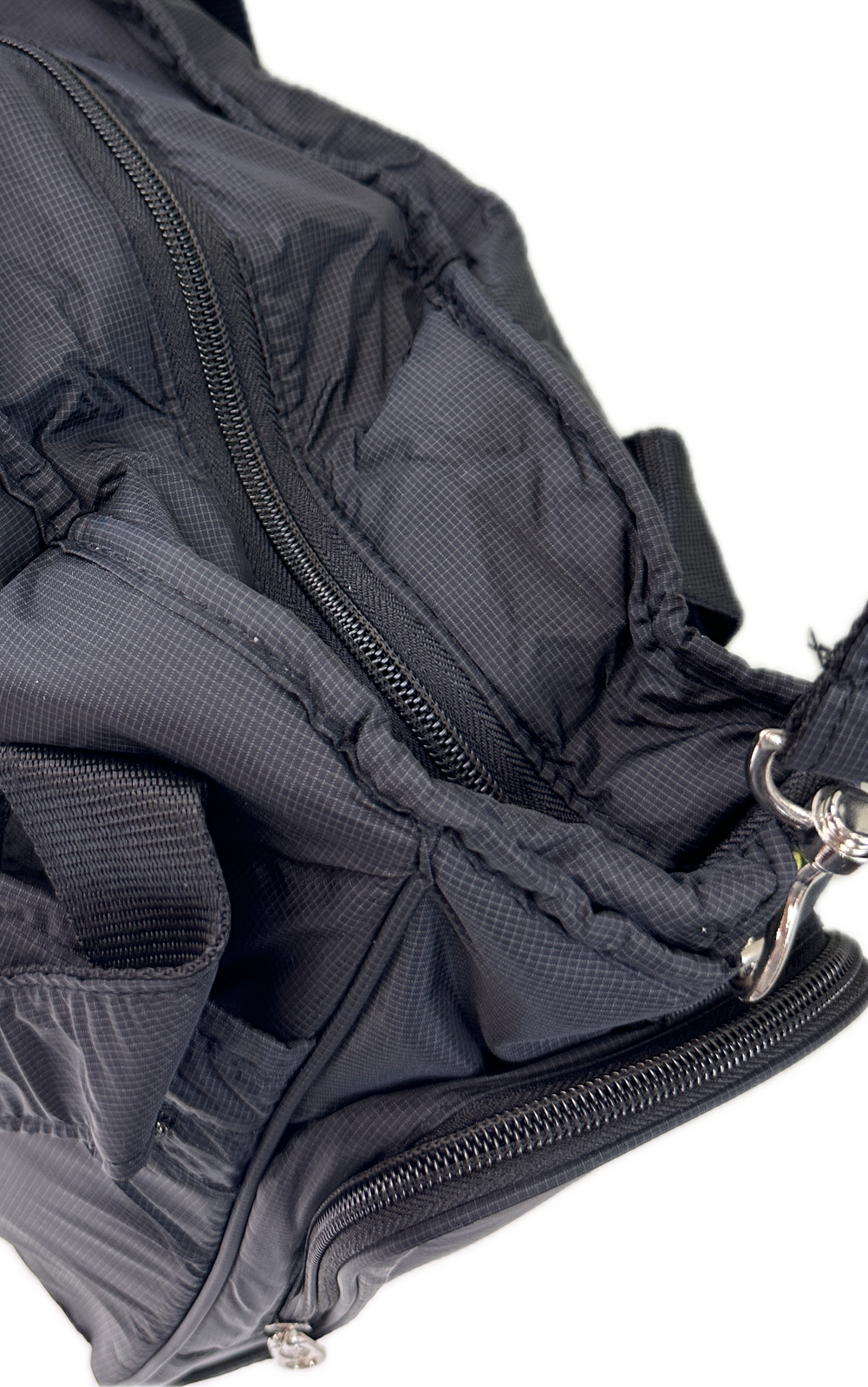 Black baby nappy changing travel tote bag